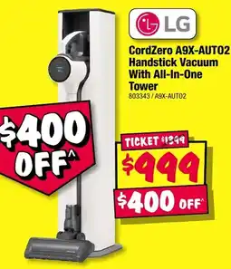 JB Hi-Fi CordZero A9X-AUTO2 Handstick Vacuum With All-In-One Tower offer