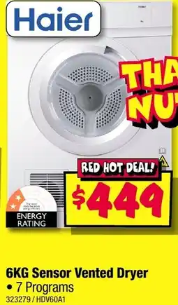 JB Hi-Fi Sensor Vented Dryer offer