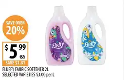Supabarn Fluffy fabric softener offer