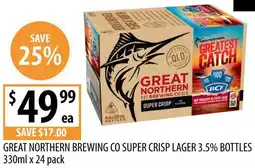 Supabarn Great northern brewing co super crisp lager offer