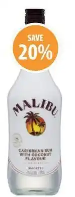 Supabarn Malibu white rum with coconut offer