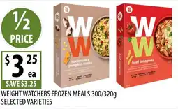 Supabarn Weight watchers frozen meals offer