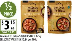 Supabarn Passage to india simmer sauce offer