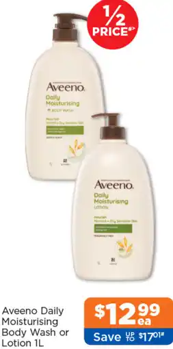 Good Price Pharmacy Aveeno Daily Moisturising body wash or lotion offer