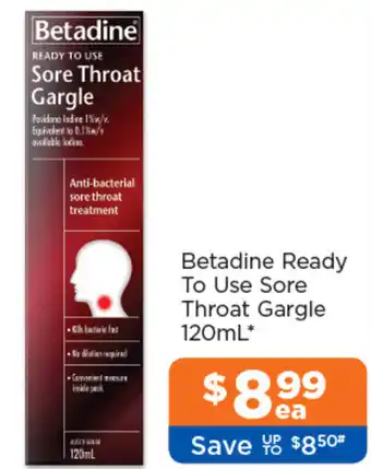 Good Price Pharmacy Betadine Ready To Use Sore Throat Gargle offer