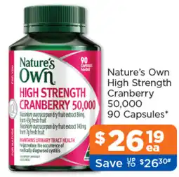 Good Price Pharmacy Nature's Own High Strength Cranberry 50,000 offer