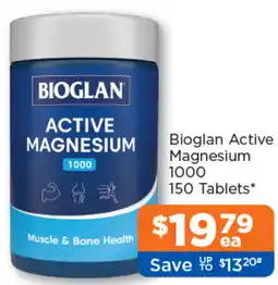 Good Price Pharmacy Bioglan Active Magnesium 1000 offer