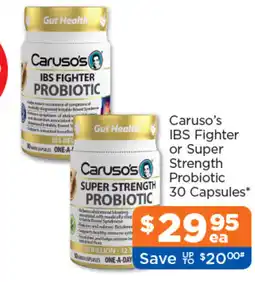 Good Price Pharmacy Caruso's IBS Fighter or Super Probiotic offer