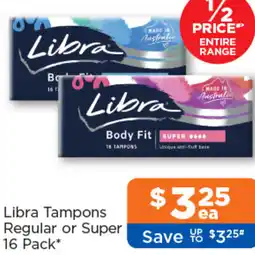 Good Price Pharmacy Libra Tampons Regular or Super offer