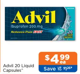 Good Price Pharmacy Advil 20 Liquid Capsules offer