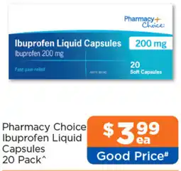 Good Price Pharmacy Pharmacy Choice Ibuprofen Liquid Capsules offer