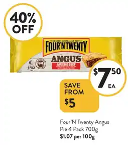 Foodworks Four 'N Twenty Angus offer