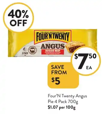 Foodworks Four 'N Twenty Angus offer