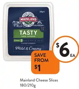 Foodworks Mainland Cheese Slices offer