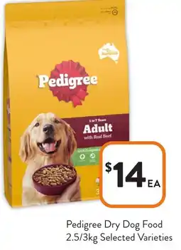 Foodworks Pedigree Dry Dog Food offer