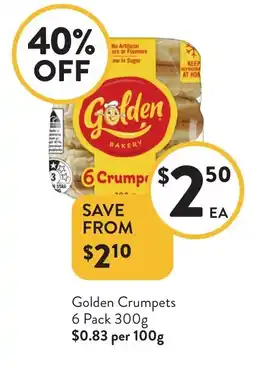 Foodworks Golden Crumpets offer