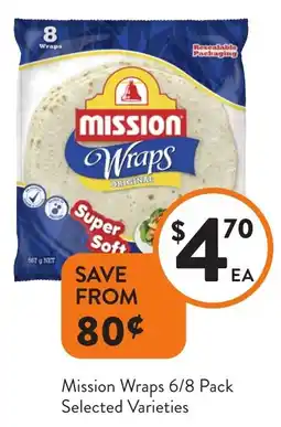 Foodworks Mission Wraps offer