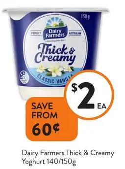 Foodworks Dairy Farmers Thick & Creamy Yoghurt offer