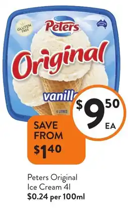 Foodworks Peters Original Ice Cream offer