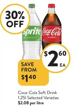 Foodworks Coca-Cola Soft Drink offer