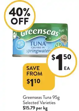 Foodworks Greenseas Tuna offer