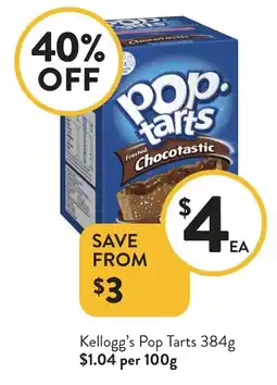 Foodworks Kellogg's Pop Tarts offer