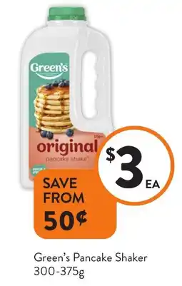 Foodworks Green's Pancake Shaker offer