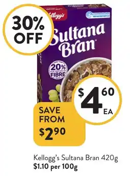 Foodworks Kellogg's Sultana Bran offer