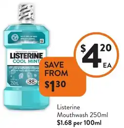 Foodworks Listerine Mouthwash offer