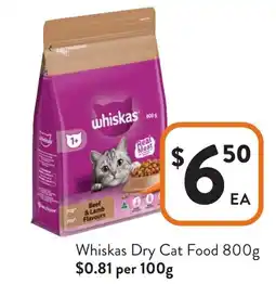 Foodworks Whiskas Dry Cat Food offer