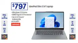Officeworks IdeaPad Slim 314" Laptop offer