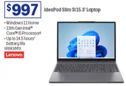 Officeworks IdeaPad Slim 315.3" Laptop offer