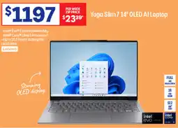 Officeworks Yoga slim 7 14" oled ai laptop offer