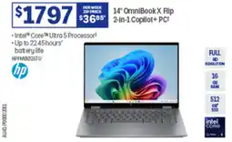 Officeworks 14" OmniBook X Flip 2-in-1 Copilot+ PC offer