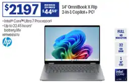 Officeworks 14" OmniBook X Flip $4455 2-in-1 Copliot+ PC offer