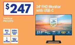 Officeworks 24" FHD Monitor with USB-C offer