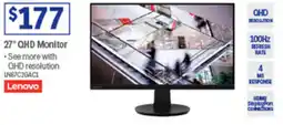 Officeworks 27" QHD Monitor offer