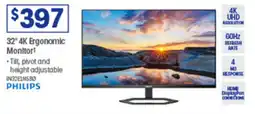 Officeworks 32" 4K Ergonomic Monitor offer