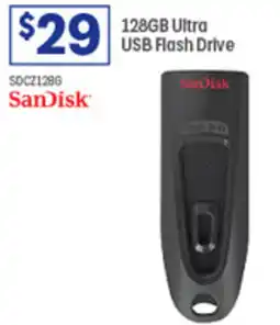 Officeworks SanDisk 128GB Ultra USB Flash Drive offer