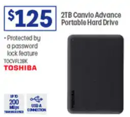 Officeworks 2TB Canvio Advance Portable Hard Drive offer