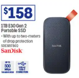 Officeworks 1TB E30 Gen 2 Portable SSD offer