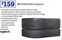 Officeworks ERGO K860 Wireless Keyboard offer
