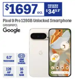 Officeworks Pixel 9 Pro 128GB Unlocked Smartphone offer