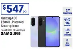 Officeworks Galaxy a36 128gb unlocked smartphone offer
