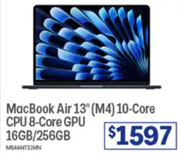 Officeworks MacBook Air 13" (M4) 10-Core CPU 8-Core MacBook Air 13" (M4) 10-Core CPU 8-Core GPU $1597 offer