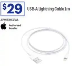 Officeworks USB-A Lightning Cable 1m offer