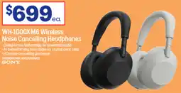 Officeworks Wh-1000xm6 wireless noise cancelling headphones offer