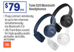 Officeworks Tune 520 bluetooth headphones offer