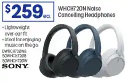 Officeworks Whch720n noise cancelling headphones offer
