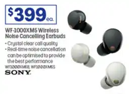 Officeworks Wf-1000xm5 wireless noise cancelling earbuds offer